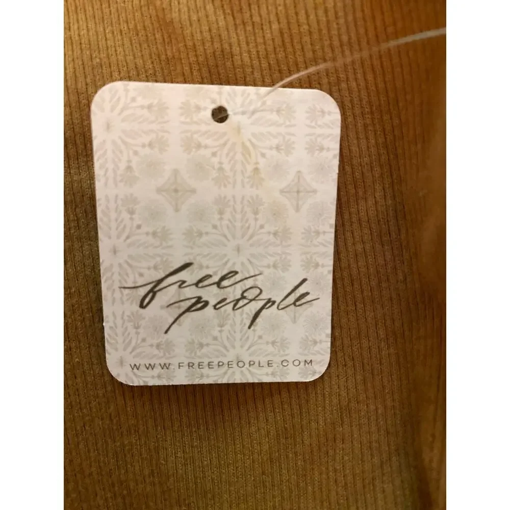 Free People We The Free Women's Kate Ribbed Tank Top in Almond Ash size M - Picture 6 of 8